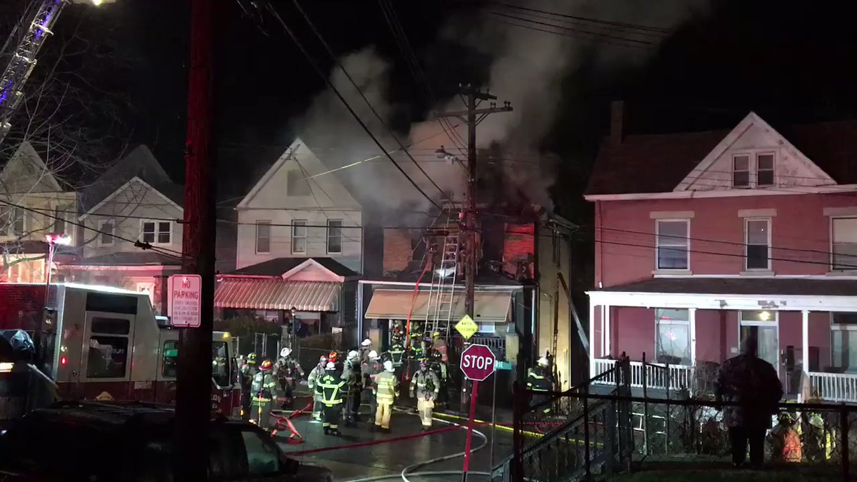 Fire and smoke pouring out of house on Marie St in Avalon