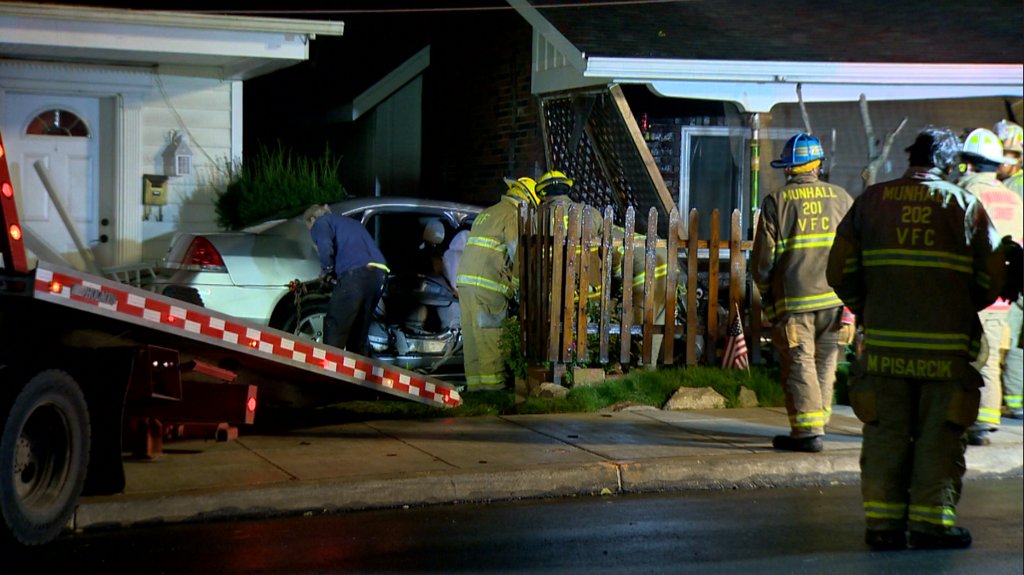 One person was killed after a vehicle hit a house in Munhall on Thursday night