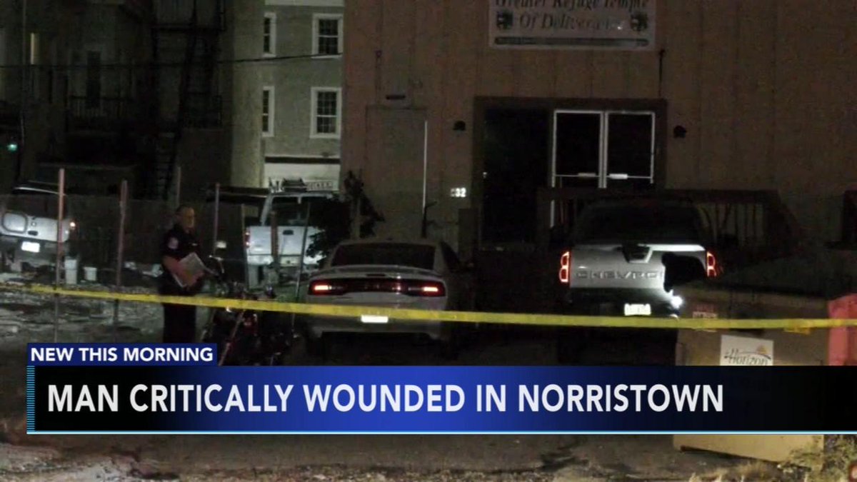 Shooting in Norristown leaves man in critical condition.    
