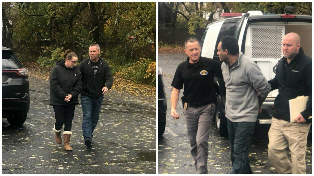 Two people are in custody in connection with bomb threats being called in to the Monroe County Courthouse