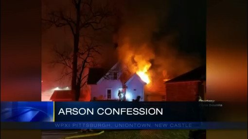 Flames seen shooting from a Pitcairn home and police say it was no accident