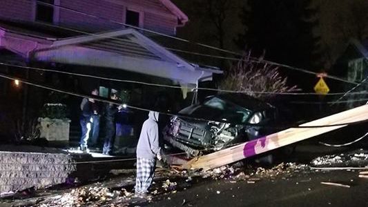 Power restored after vehicle hits utility pole in New Brighton    