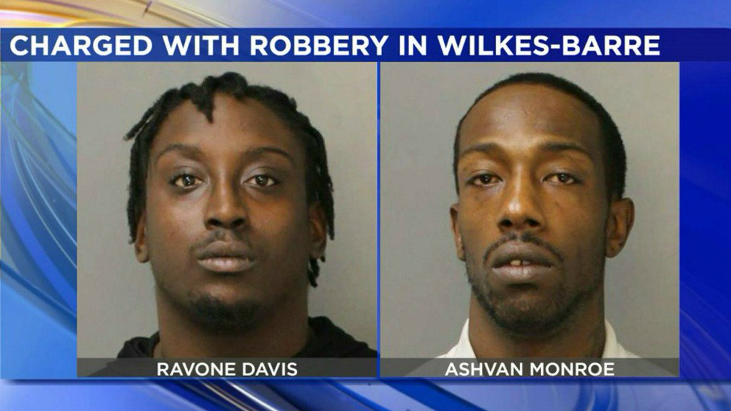 Two Arrested for Wilkes-Barre Strong-arm Robberies    