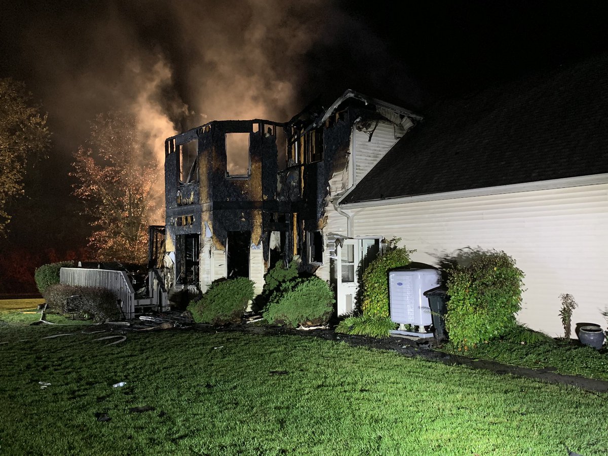 Fire destroys a home on Whitetail Drive in Fairview Township.  No one was home - neighbors saw the flames and called 911.  Fire Marshall is on scene to determine the cause.