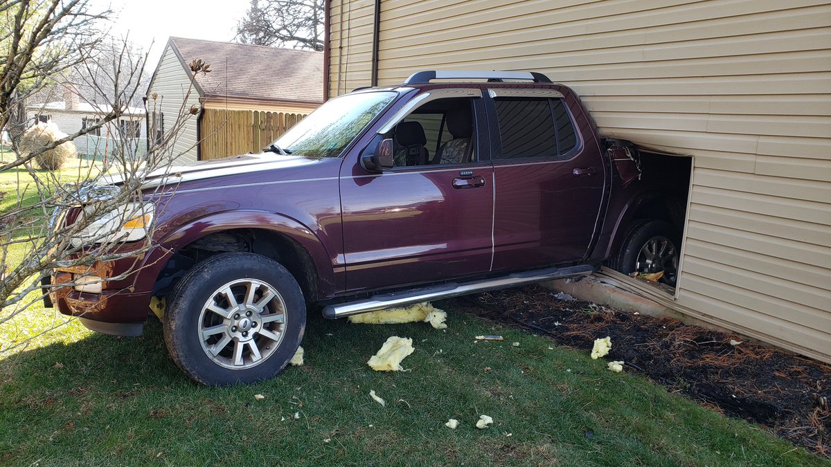 Pickup truck into occupied home in the 1600 block of East Canal Road. No injuries. Road will be closed until emergency equipment clears