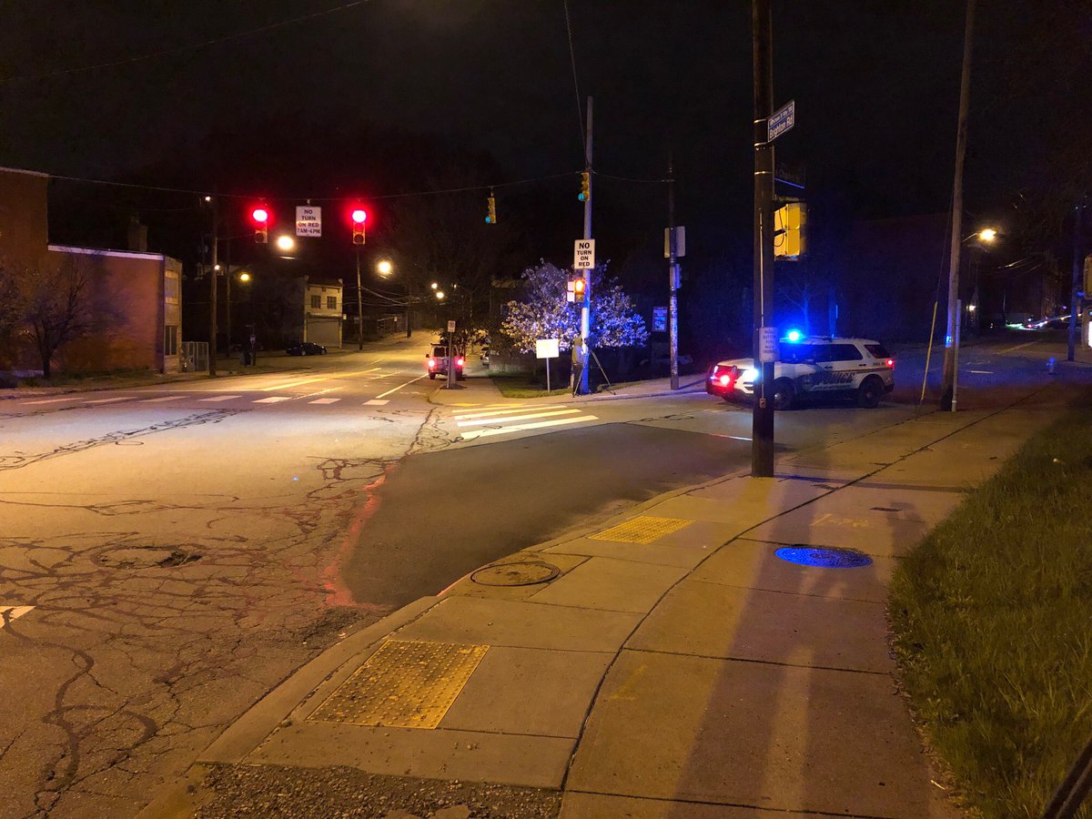 Pittsburgh  Police continue to search for at least 2 people after a car is accused of hitting a police cruiser and taking off. It allegedly happened just down the street from the Zone 1 Police Station. 