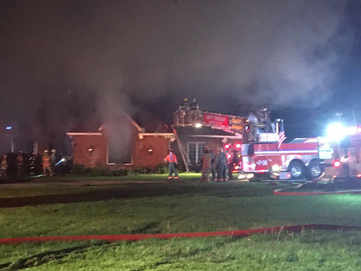 Intense flames a neighbor captured as fire spread through this home. Officials tell @LindsayWardTV the fire started from a fire pit in the backyard