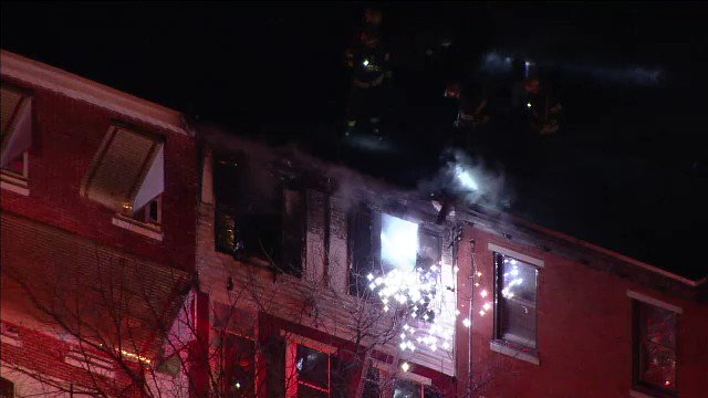 Chopper 6 over a house fire in the city's Point Breeze section. This is happening on the 1400 block of South 17th Street. No word what sparked the blaze