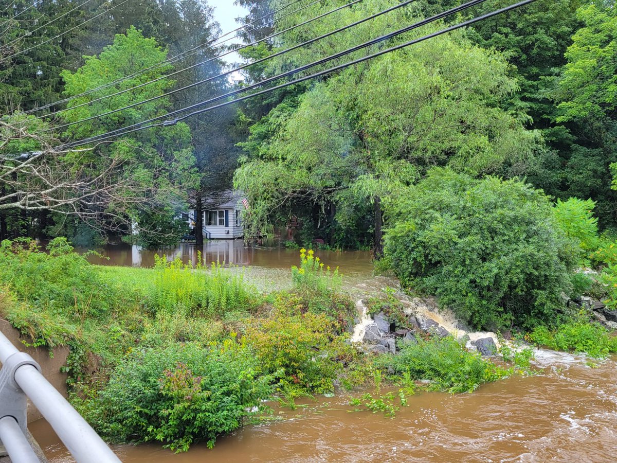 Some flash flooding photos from the remnants of Henri. 