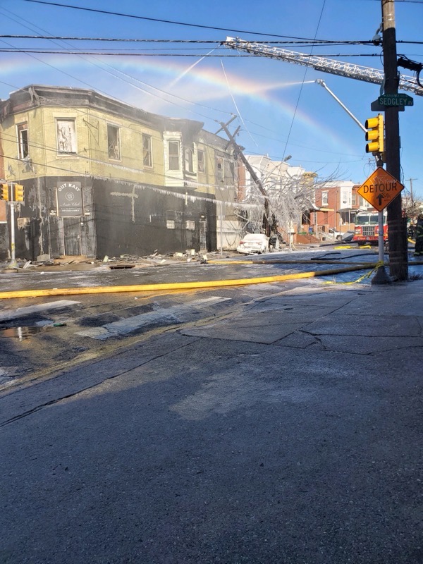 The Red Cross is supporting a @PhilaOEM warming center at Dobbins Technical High School for residents displaced following this morning's accident, fire and power outage in the area of 22nd & Sedgley streets in Philadelphia