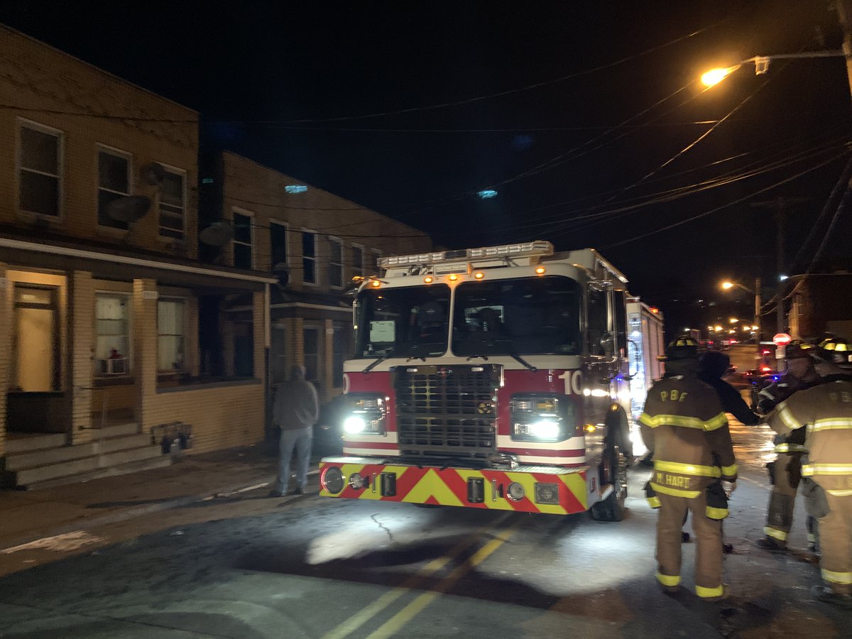 Firefighters responded to a 1-Alarm fire just after 7:30 p.m. on Reed Street.   Firefighters rescued one person from a porch roof and they were transported to a local hospital for treatment.    