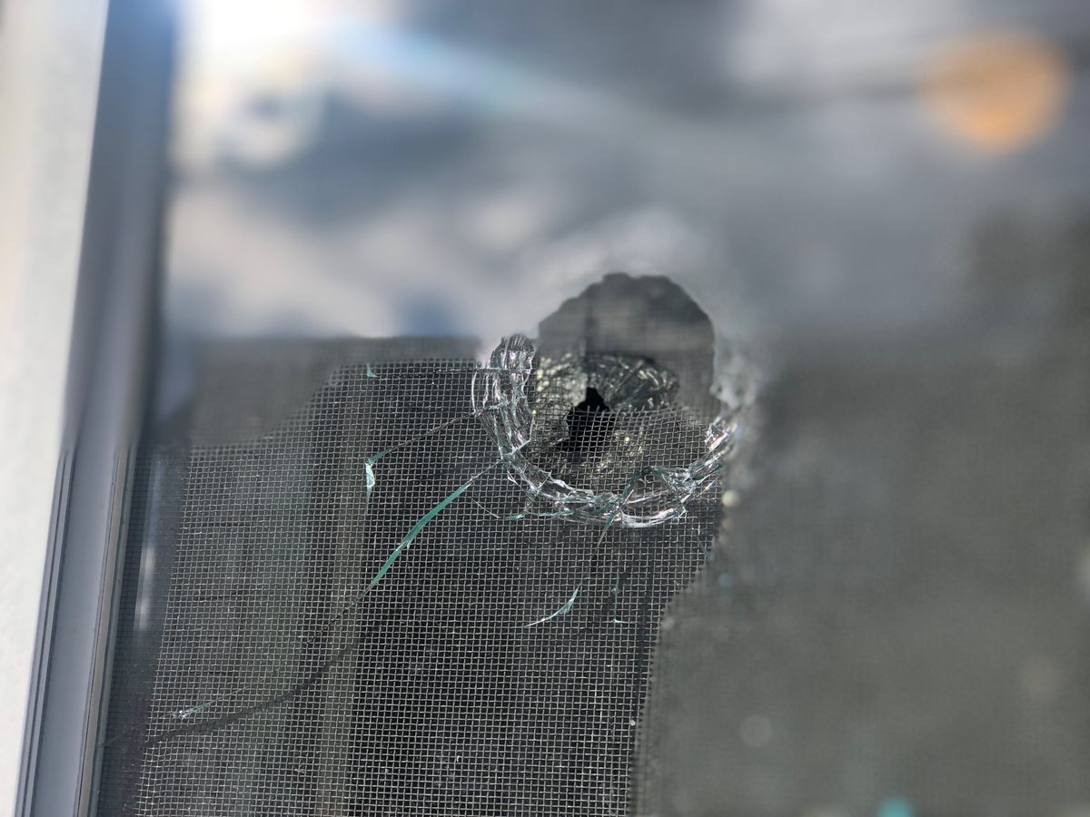 One of the bullets from the shooting of a teenager near Frankford High School this morning went into a sleeping neighbor's home. 