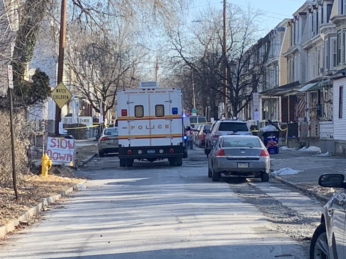 Scene of a shooting in the 1300 block of Liberty St. The coroner is on scene.  