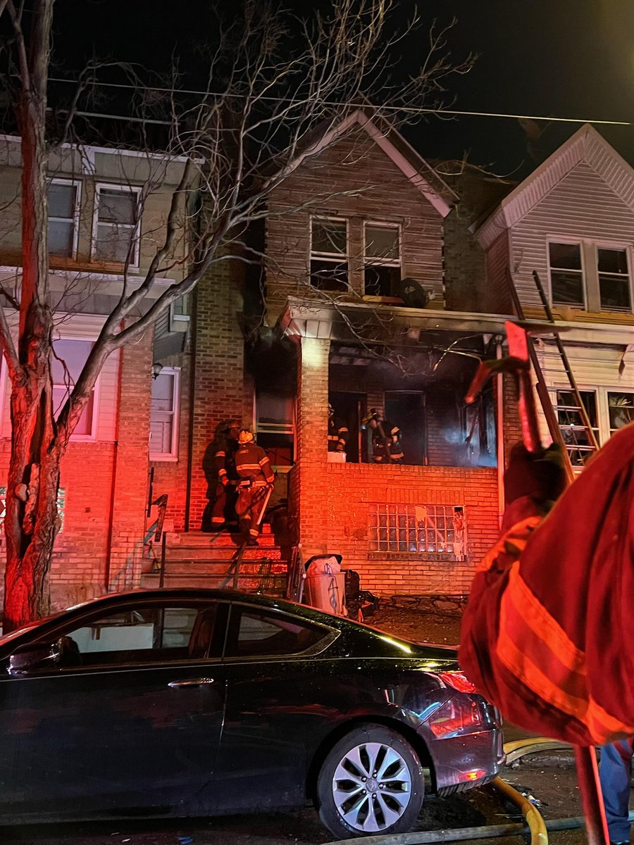 This fire in Holmesburg was placed under control last night