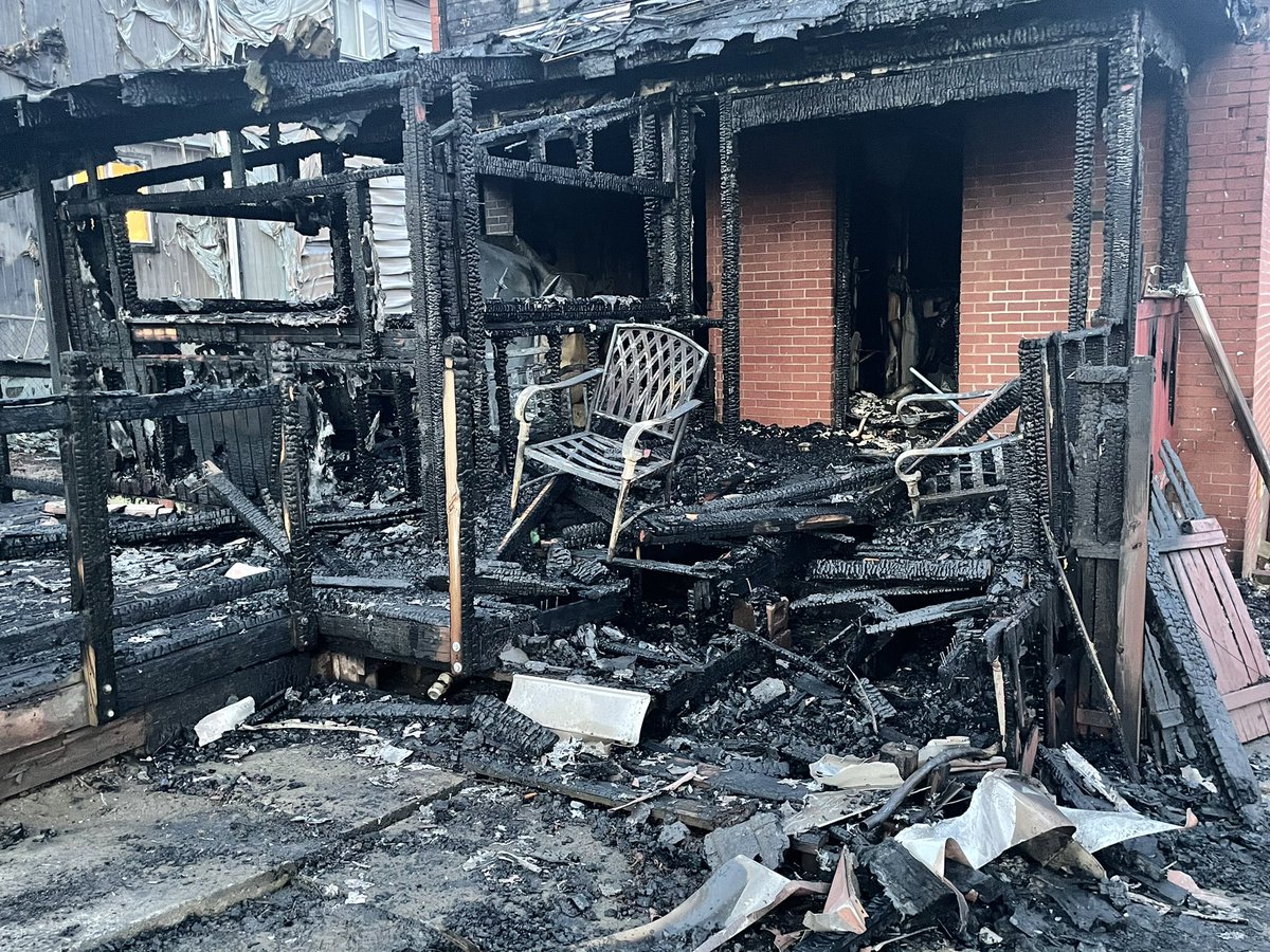 A home along 6th Street in Penn Hills was destroyed by an overnight fire