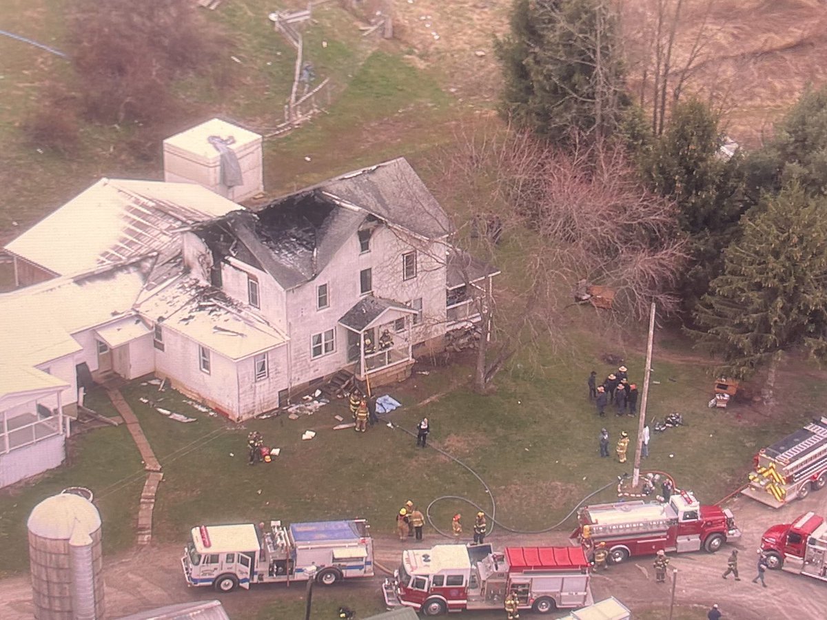 Large Amish farm house on fire near Smicksburg, Indiana County. NewsChopper2 over the scene on Wells Rd. Unknown injuries