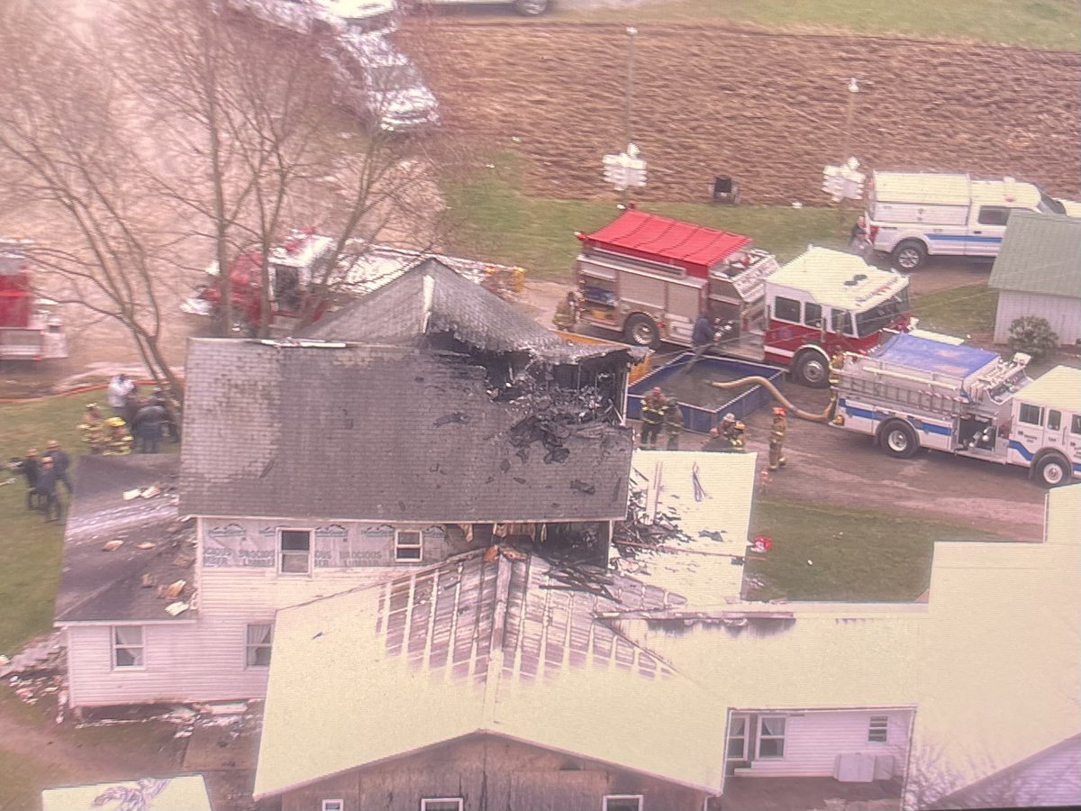 Large Amish farm house on fire near Smicksburg, Indiana County. NewsChopper2 over the scene on Wells Rd. Unknown injuries