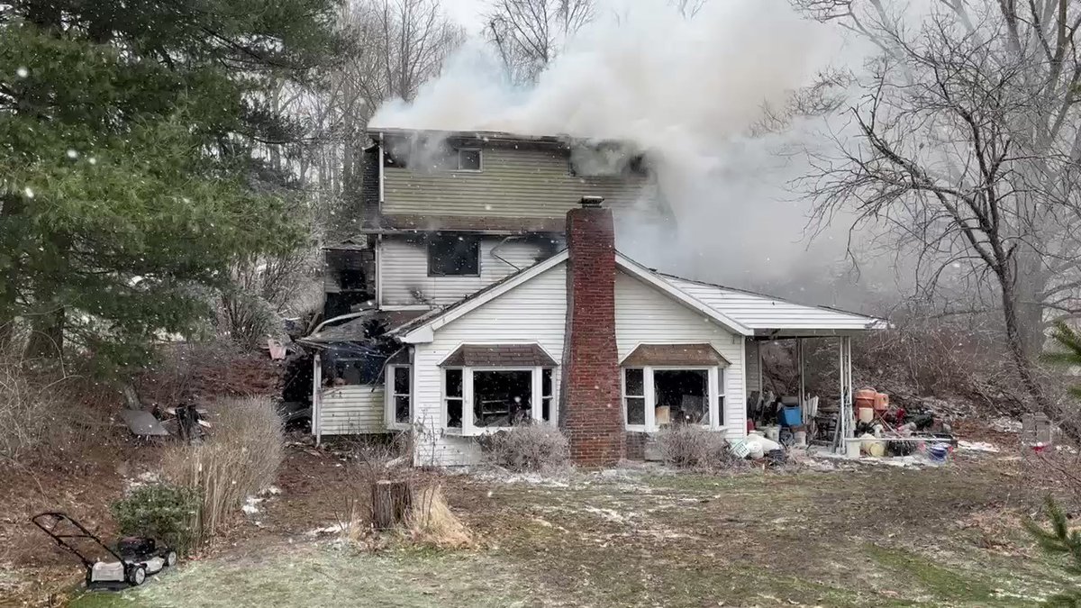 An elderly woman died in a house fire this morning in Robinson Township, according to police. Three people made it out. Right now, firefighters are working to put out the hotspots