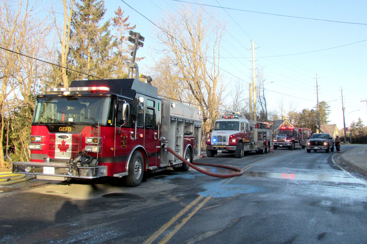 A house on Main Street in Rockwood was destroyed by fire early this morning. No injuries; no one home when fire started. The street remains closed in the area as crews await the arrival of an excavator that will tear the building down