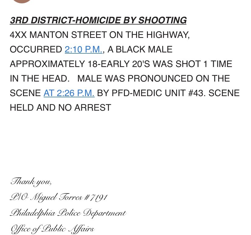 Homicide @phillypolice on scene of now on Manton Street.   An afternoon of shootings in Philadelphia after 2pm in several spots including here in  South Philadelphia 