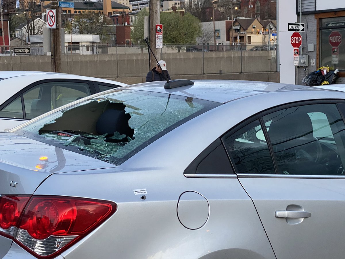 Here's what it looks like in a parking lot outside of the Airbnb building