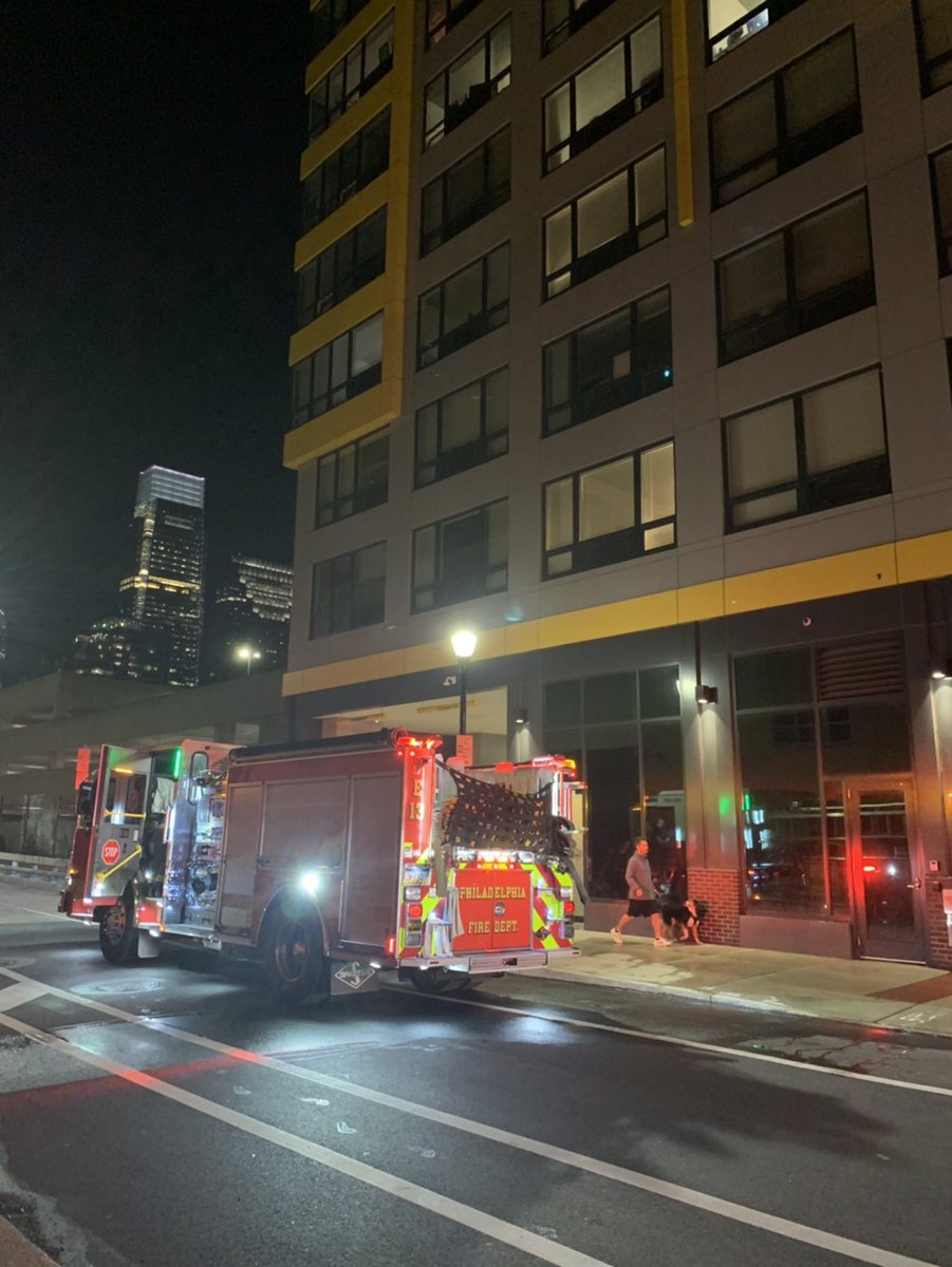 2nd Alarmers tonight responded to 15th & Spring Garden St providing rehab support at this apartment building fire.