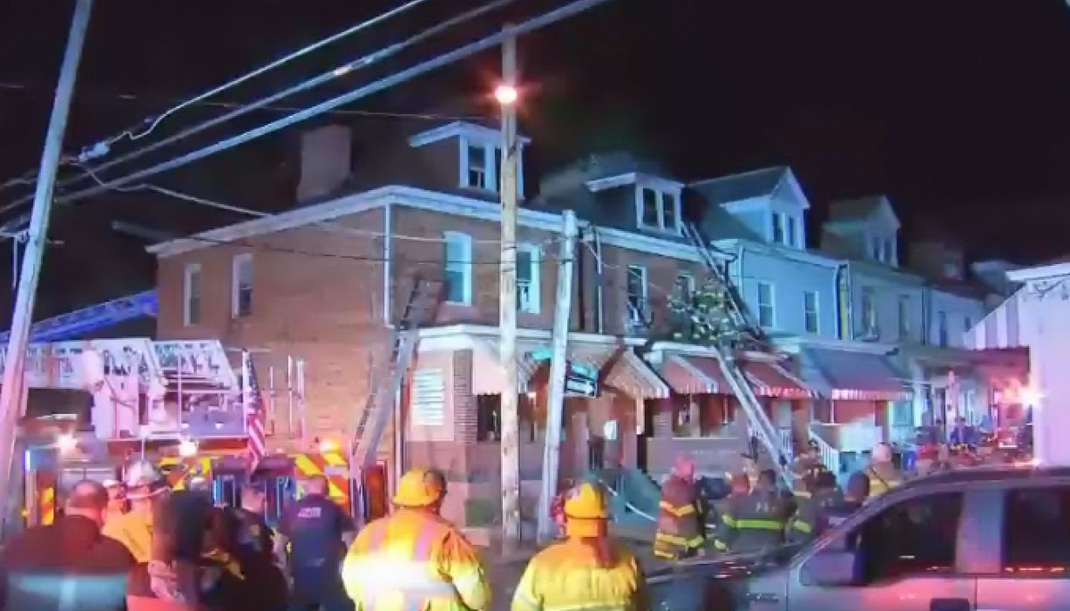 Fire jumps from house to house in Pittsburgh.