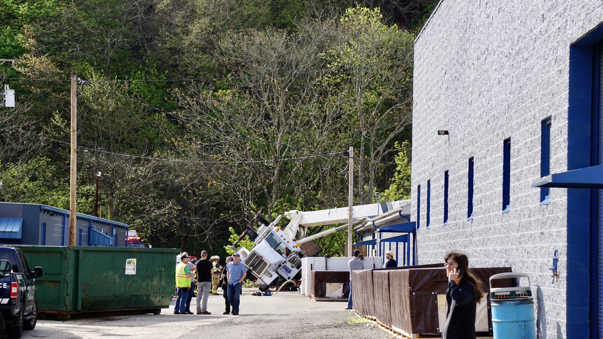 Accident - Crane leaning on a building in the 1100 block of Rt8, William Flynn Hwy