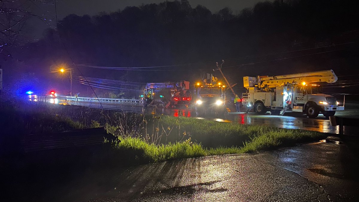 Steubenville Pike is CLOSED because of an accident. Photographer @ScottDanka_kdka is on scene and says a utility pole is sheared and there are a lot of wires down. This is right at E. Windhaven, almost in front of the Primanti's