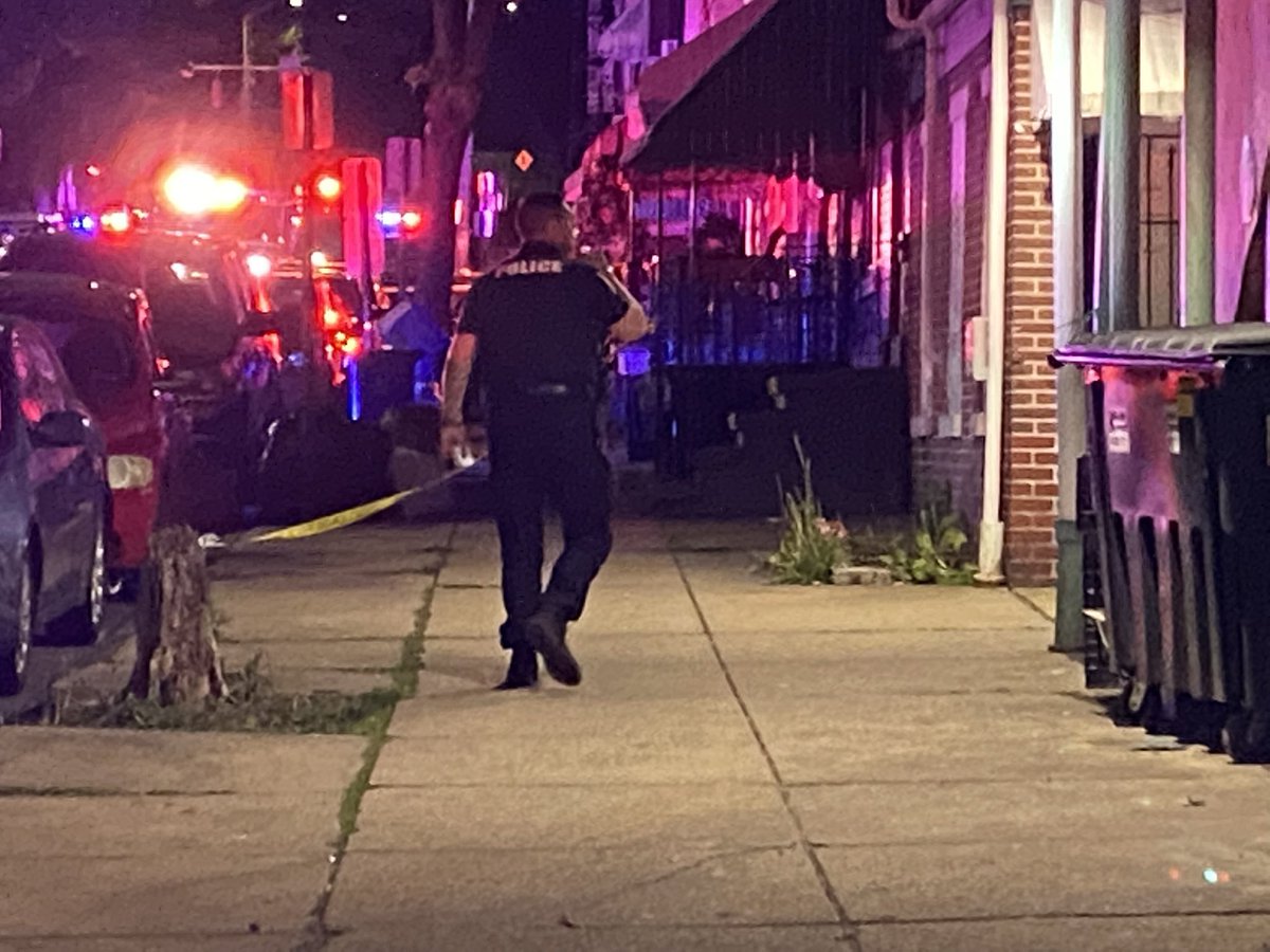 Scene of a reported shooting on Washington Street in Reading. Neighbors tell they heard multiple shots and saw a male victim transported to the hospital