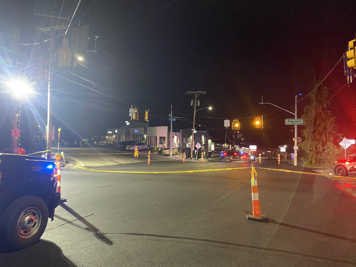 Allegheny County accident reconstruction is at the scene where a Bethel Park Police officer was hit.