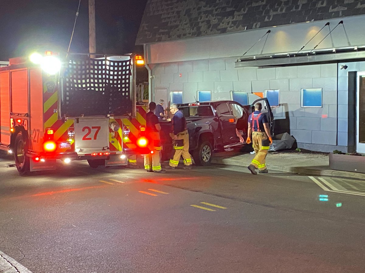 A driver slams into the front of Altius on Grandview Avenue in Mt. Washington.