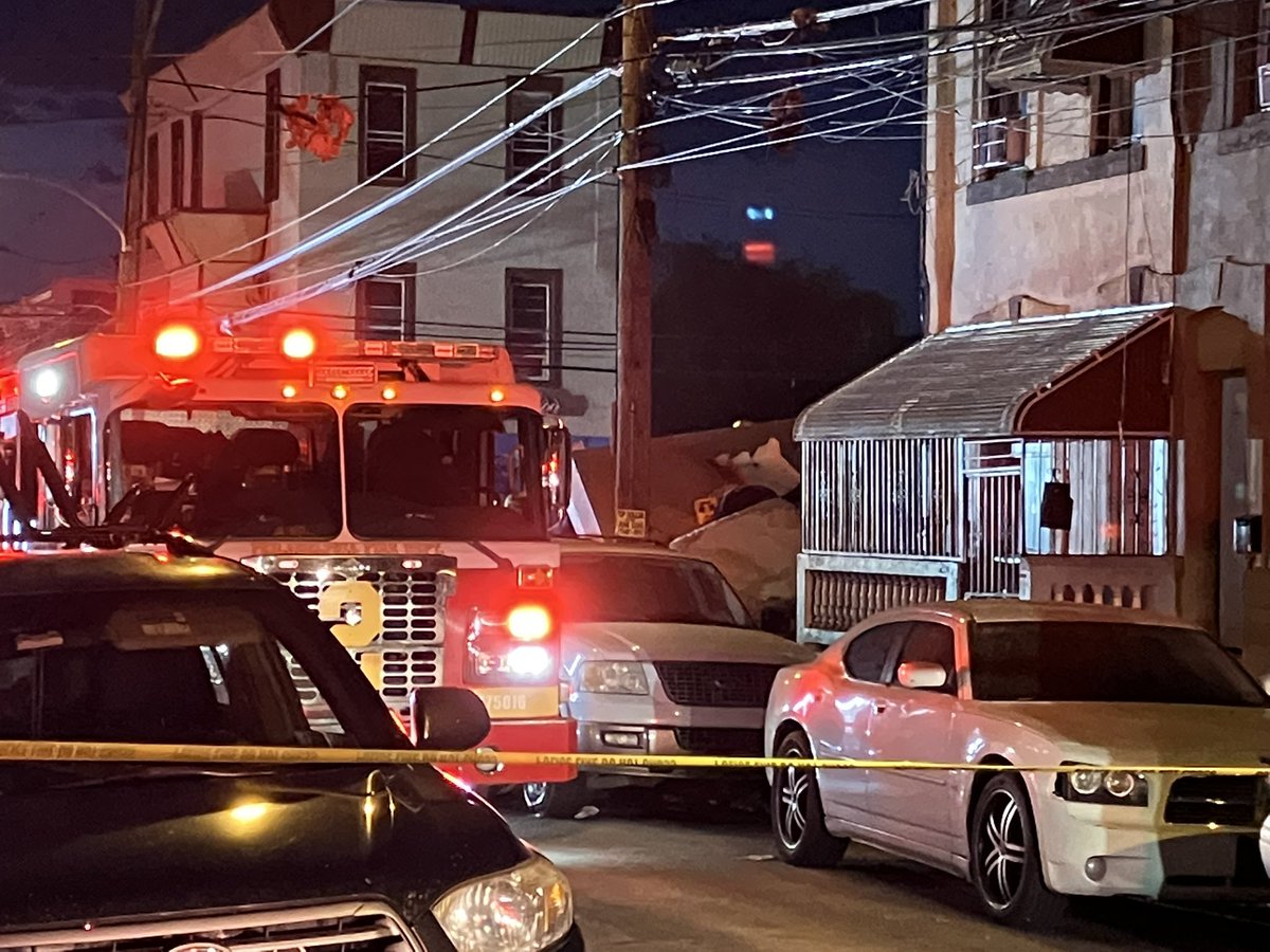 Philadelphia firefighters are on-scene at a building collapse after a fire at a restaurant on West Indiana Avenue