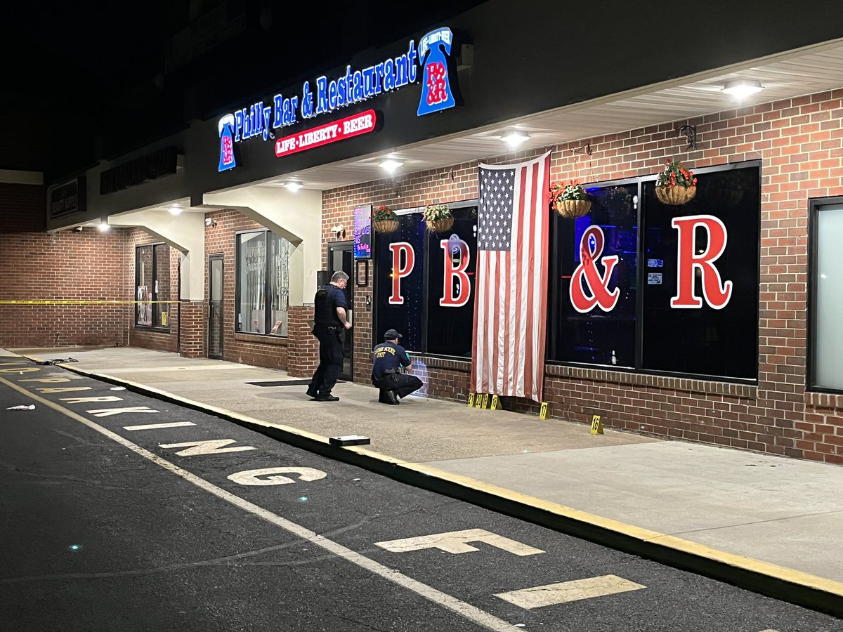 A 21-yr-old woman was killed at the Philly Bar & Restaurant on Welsh Rd in the Northeast. Investigators say a person, who was kicked out, fired shots into the bar from a distance in the parking lot. The victim was in the back of the place and was hit with a stray