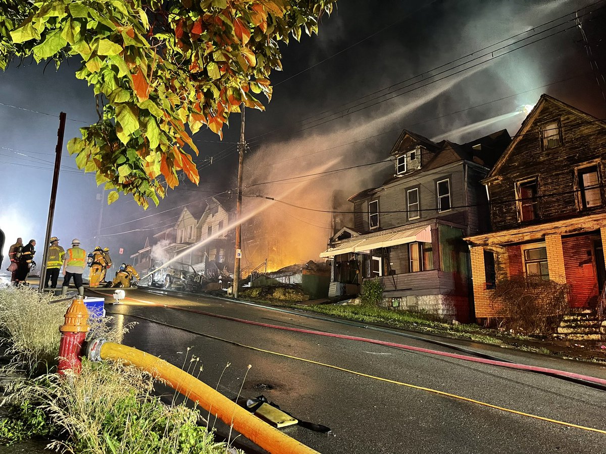 A man who lives in one of the homes damaged in this morning's fire. He said his family escaped their home using a back door. He and a McKeesport police officer helped neighbors get out safely