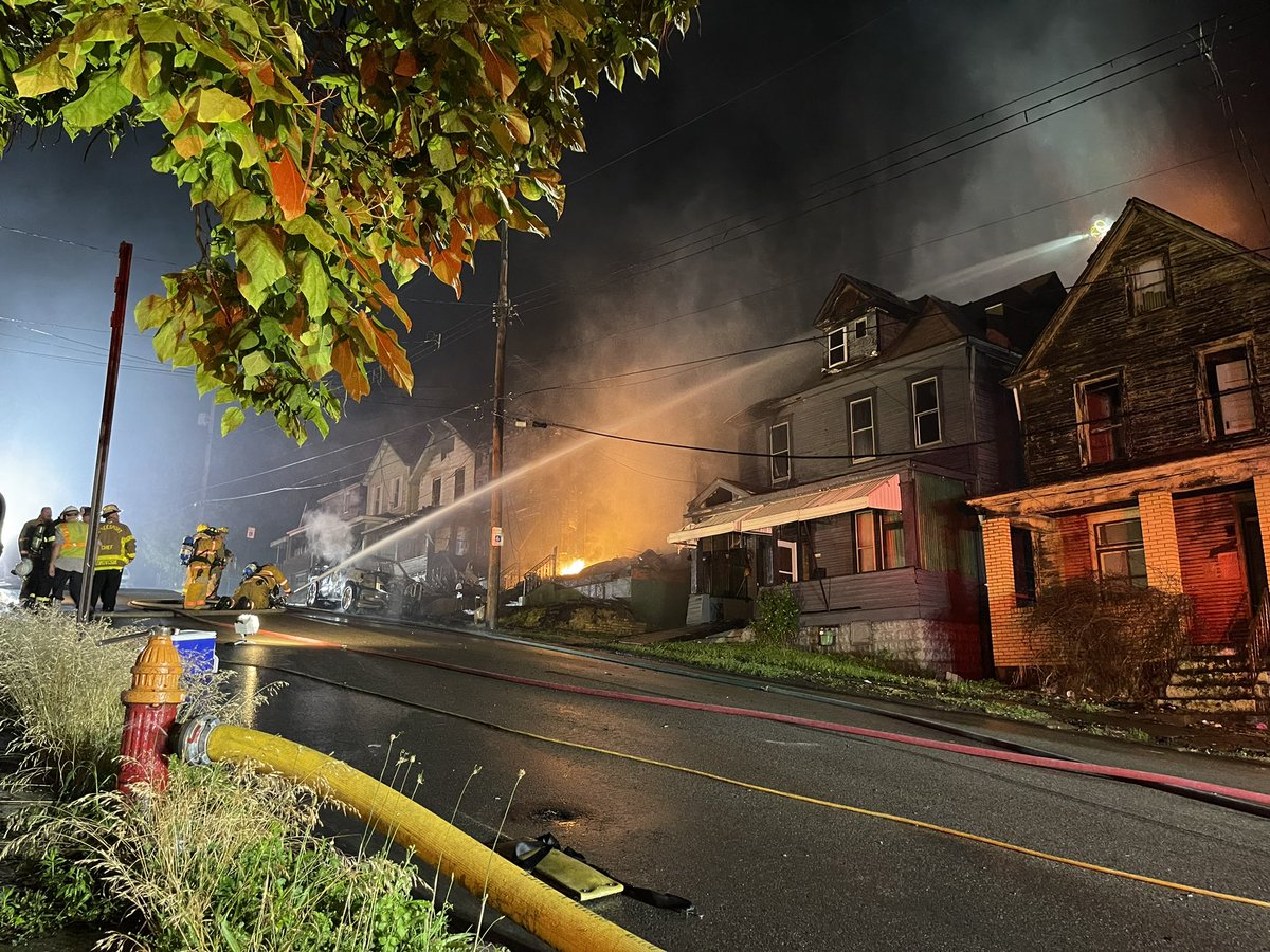 A man who lives in one of the homes damaged in this morning's fire. He said his family escaped their home using a back door. He and a McKeesport police officer helped neighbors get out safely