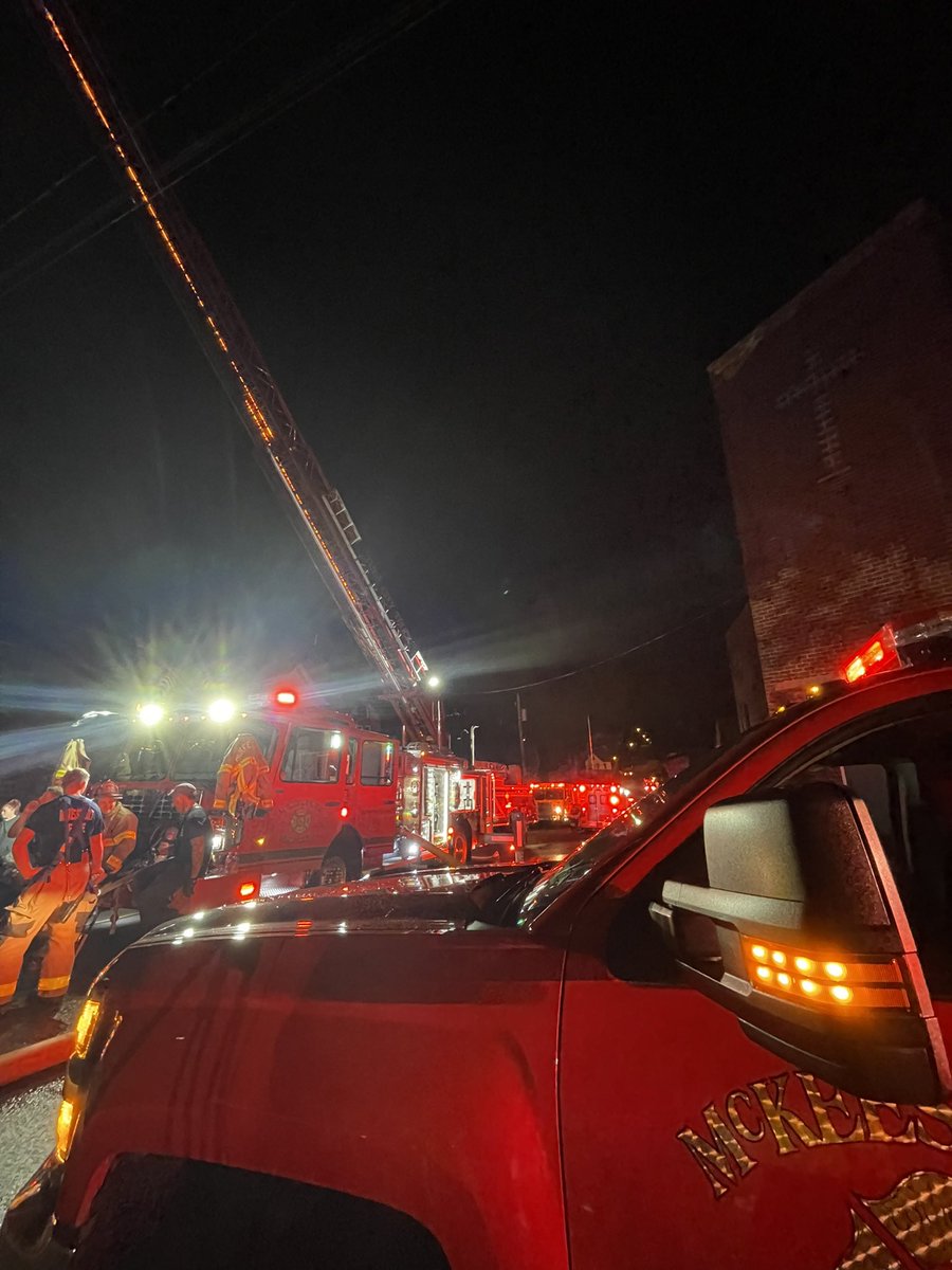 A man who lives in one of the homes damaged in this morning's fire. He said his family escaped their home using a back door. He and a McKeesport police officer helped neighbors get out safely