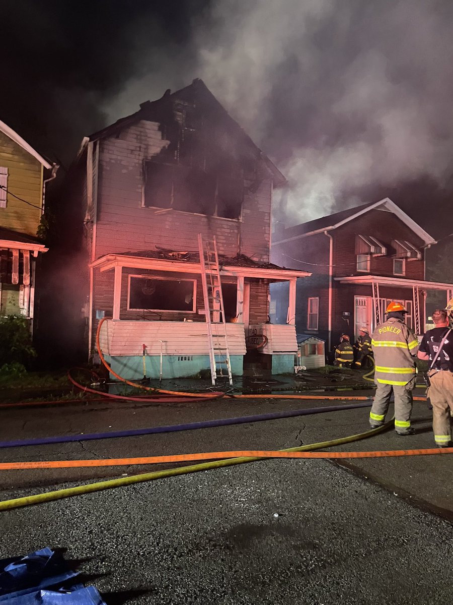 Fire crews are working to put out two house fires on Walnut Street in Natrona Heights