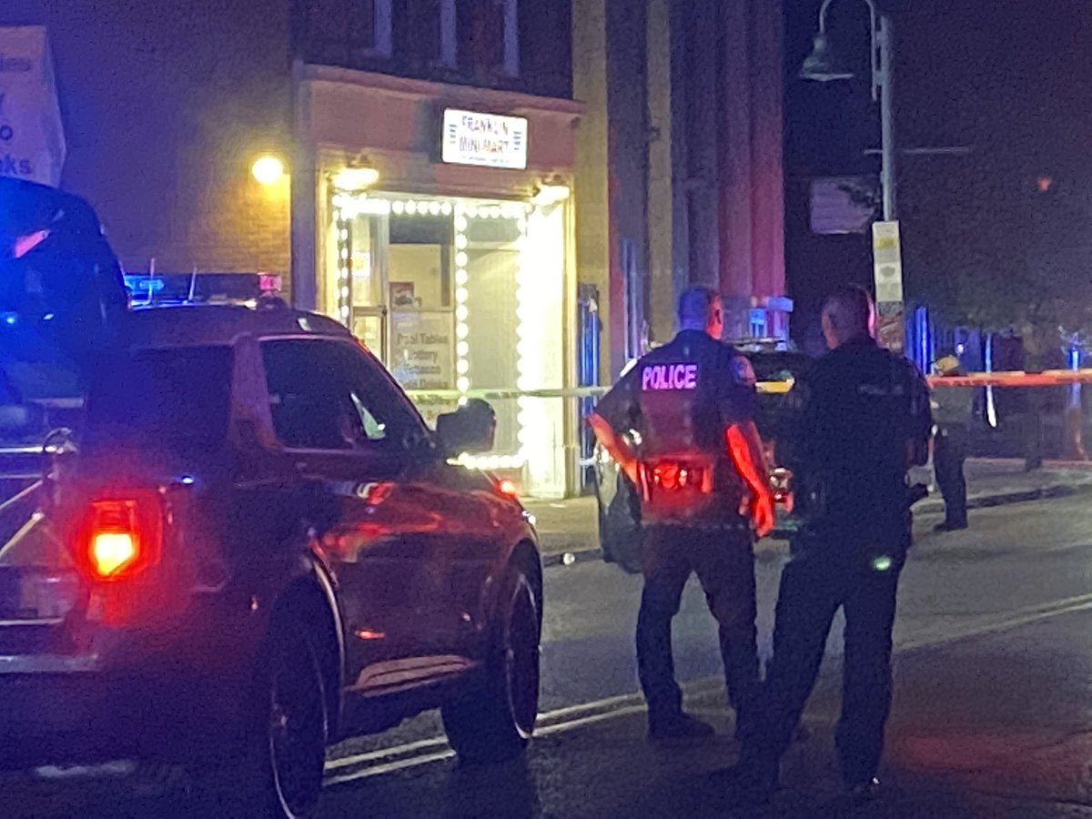 Pa State Police trooper shot in the leg after responding to a disturbance at the Franklin Mini-Mart in Aliquippa sources say. The trooer is in stable condition. Suspect who fired a shot is in custody