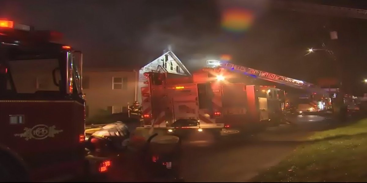 17-year-old boy jumped into action, grabbing a nearby trampoline to help his neighbors escape from a three alarm apartment fire in Bentleyville, Washington Co. overnight