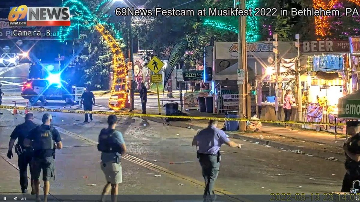 Police, FBI descend on Musikfest as crowds run away from shooting; crime scene tape up on north side