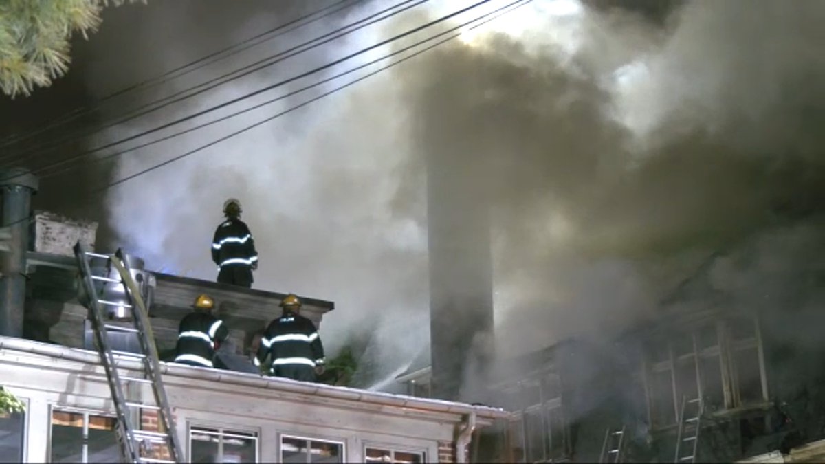 The fire started around 3:15 a.m. Tuesday on the 8400 block of Germantown Avenue in Chestnut Hill