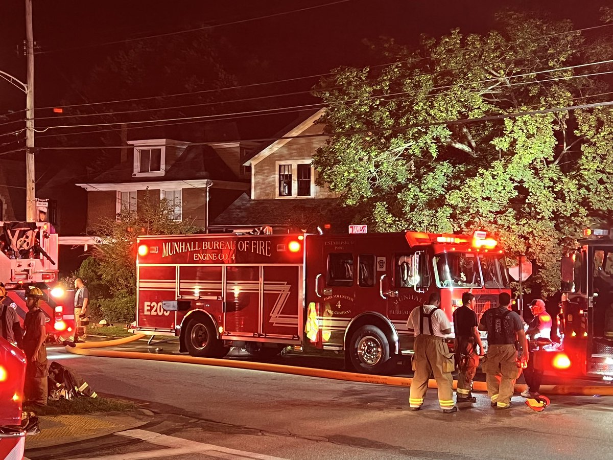 Fire crews are still on scene after a house fire in Munhall.  The chief says 3 people escaped, but several pets had to be rescued.   They are now at an animal emergency hospital.