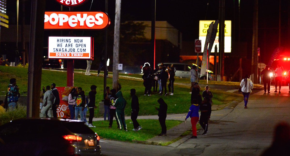 A few images from early on after the reported shooting at Kennywood Park in West Mifflin. Police units were seen at the parking from as far away as South Fayette. EMS units from as far away as North Huntingdon were also on scene for possible patient transports. 