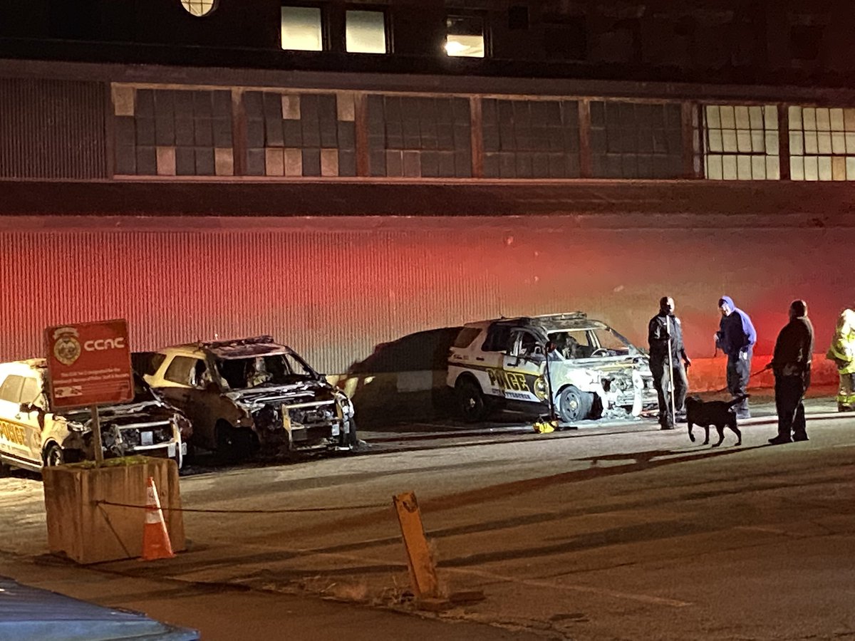 3 Pittsburgh Police cars caught fire behind the Police Academy on the North Side. PD says the fires are considered suspicious. A K-9 unit is now helping investigators determine if the fires were set intentionally 