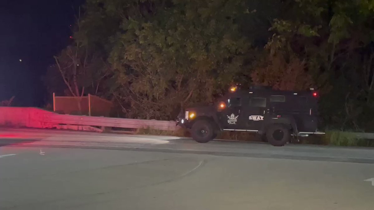 Another SWAT vehicle arrived. This is the Canon-McMillan Alumni Bridge for anyone familiar with the are