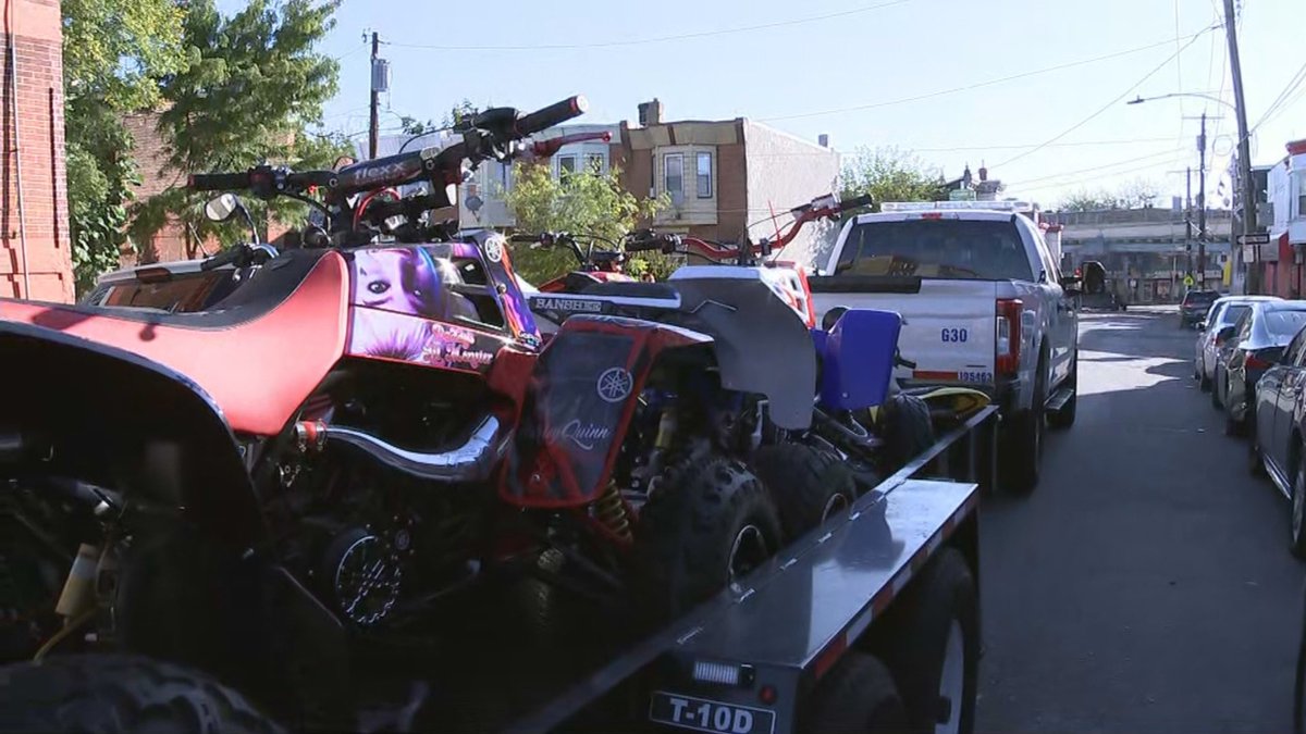 Philadelphia Police confirm they've seized dozens of ATVs, dirt bikes from a location at 3100 Weymouth in Kensington Thursday morning