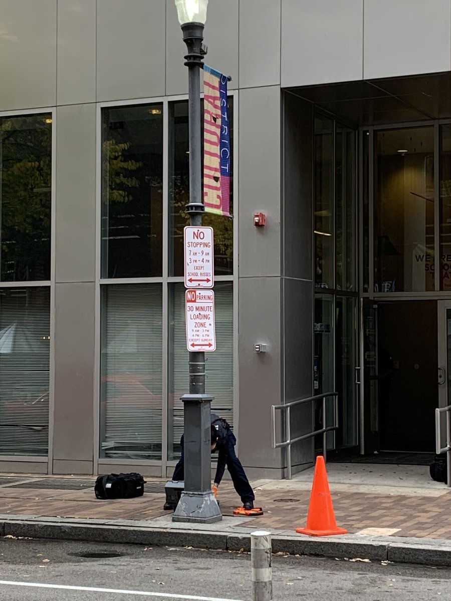 Exclamation️ Shooting Cleanup is underway after a bullet shatters the door of Passport Charter School on Penn Ave. in downtown Pittsburgh. Three schools within two blocks of the shooting went on lockdown. Police say at least 2 shots fired. They took two suspects into custody