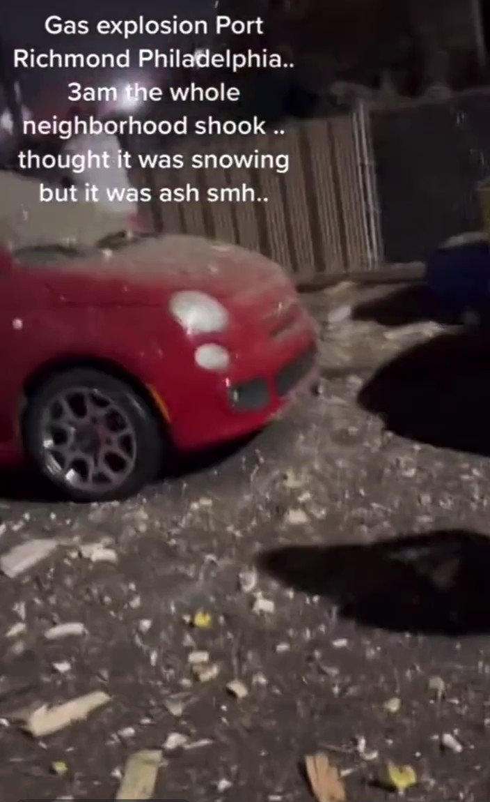 More footage of the explosion aftermath. Debris scattered everyone. Footage from resident nearby.