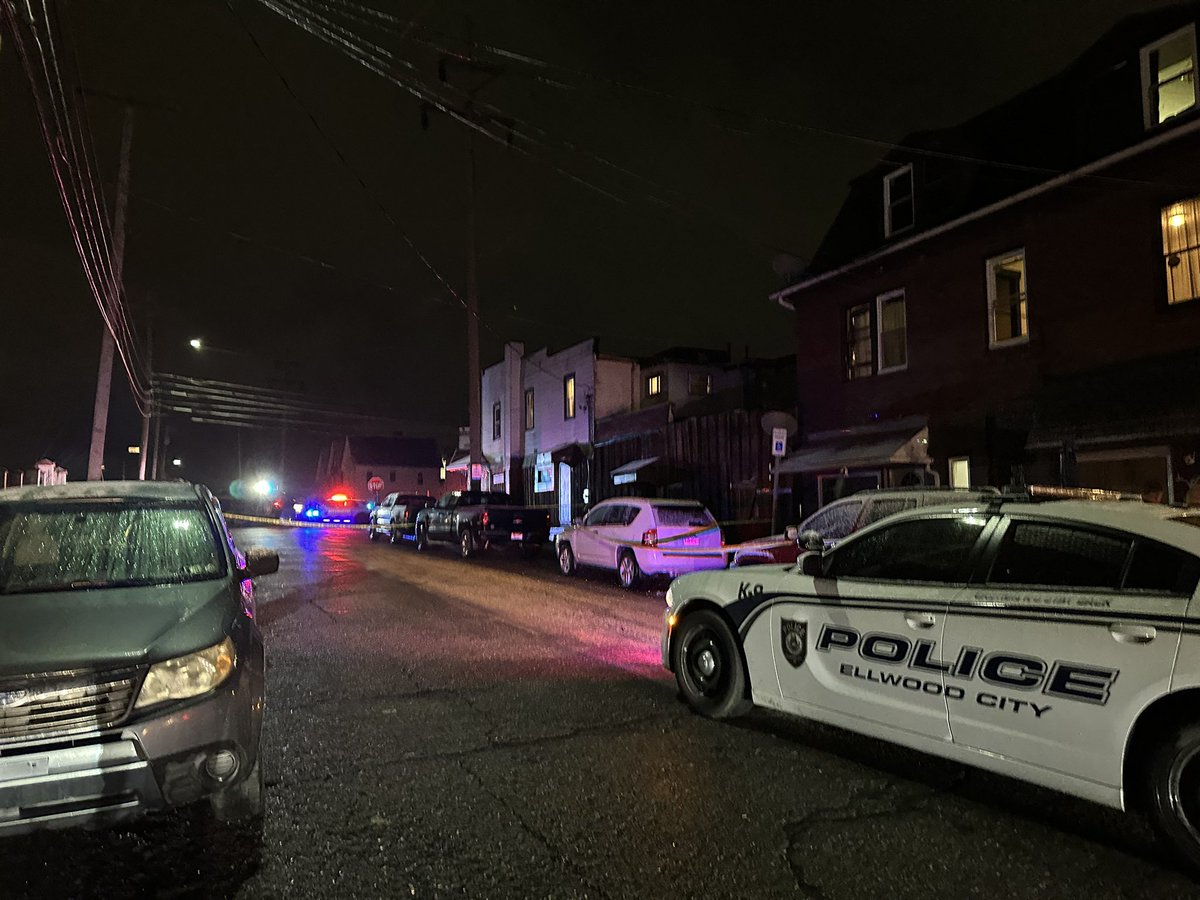 Double shooting happened inside a third floor apartment on First St. in Ellwood City, Lawrence Co. just after 5pm.  A middle aged woman is dead. Another woman is in critical condition at a hospital in Youngstown. A suspect is in custody